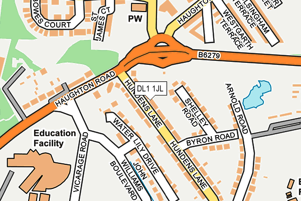 DL1 1JL map - OS OpenMap – Local (Ordnance Survey) DL1 1JL map - OS OpenMap – Local (Ordnance Survey)
