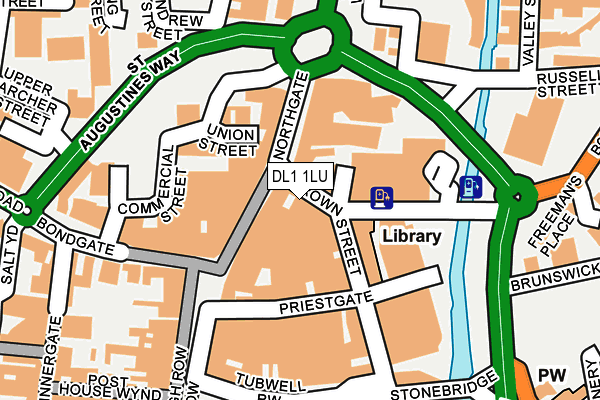DL1 1LU map - OS OpenMap – Local (Ordnance Survey) DL1 1LU map - OS OpenMap – Local (Ordnance Survey)