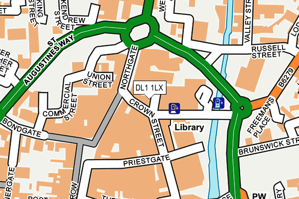 DL1 1LX map - OS OpenMap – Local (Ordnance Survey) DL1 1LX map - OS OpenMap – Local (Ordnance Survey)