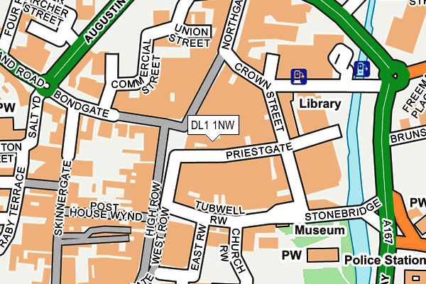 DL1 1NW map - OS OpenMap – Local (Ordnance Survey) DL1 1NW map - OS OpenMap – Local (Ordnance Survey)