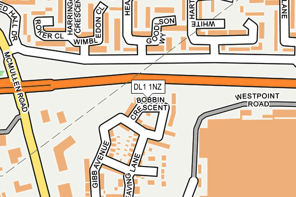 DL1 1NZ map - OS OpenMap – Local (Ordnance Survey) DL1 1NZ map - OS OpenMap – Local (Ordnance Survey)