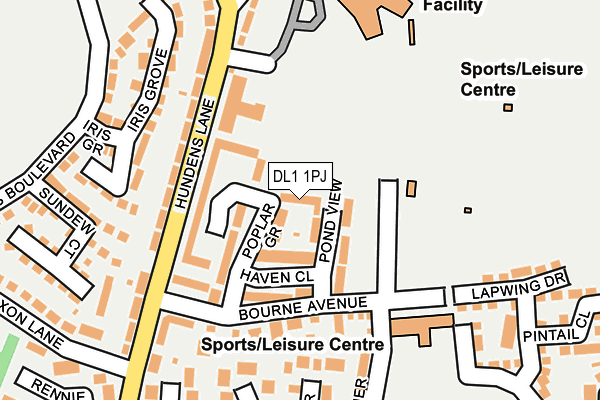 DL1 1PJ map - OS OpenMap – Local (Ordnance Survey) DL1 1PJ map - OS OpenMap – Local (Ordnance Survey)
