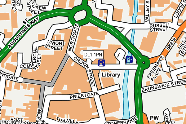 DL1 1PN map - OS OpenMap – Local (Ordnance Survey)