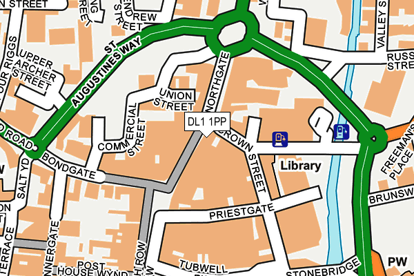 DL1 1PP map - OS OpenMap – Local (Ordnance Survey) DL1 1PP map - OS OpenMap – Local (Ordnance Survey)