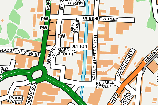 DL1 1QN map - OS OpenMap – Local (Ordnance Survey) DL1 1QN map - OS OpenMap – Local (Ordnance Survey)