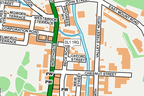 DL1 1RQ map - OS OpenMap – Local (Ordnance Survey)