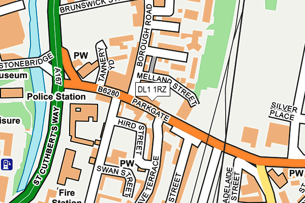 DL1 1RZ map - OS OpenMap – Local (Ordnance Survey) DL1 1RZ map - OS OpenMap – Local (Ordnance Survey)