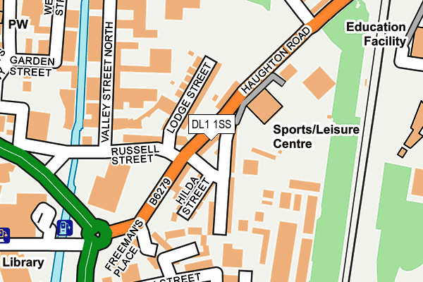 DL1 1SS map - OS OpenMap – Local (Ordnance Survey) DL1 1SS map - OS OpenMap – Local (Ordnance Survey)