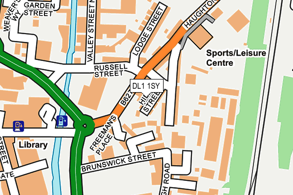 DL1 1SY map - OS OpenMap – Local (Ordnance Survey) DL1 1SY map - OS OpenMap – Local (Ordnance Survey)