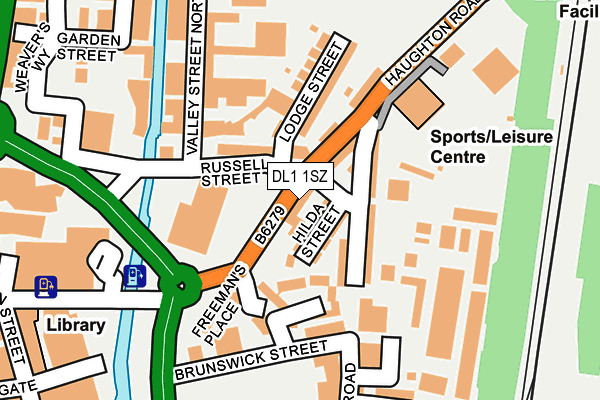 DL1 1SZ map - OS OpenMap – Local (Ordnance Survey) DL1 1SZ map - OS OpenMap – Local (Ordnance Survey)