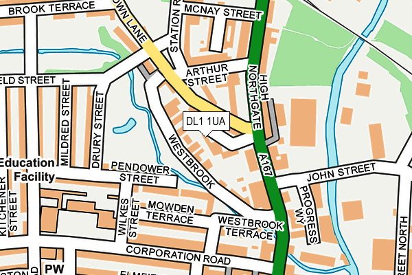 DL1 1UA map - OS OpenMap – Local (Ordnance Survey) DL1 1UA map - OS OpenMap – Local (Ordnance Survey)