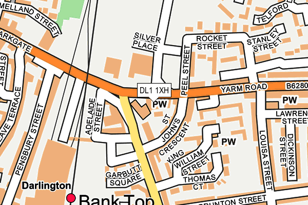 DL1 1XH map - OS OpenMap – Local (Ordnance Survey) DL1 1XH map - OS OpenMap – Local (Ordnance Survey)
