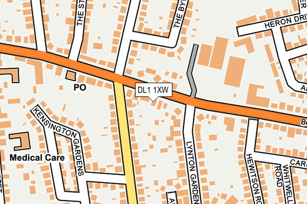 DL1 1XW map - OS OpenMap – Local (Ordnance Survey) DL1 1XW map - OS OpenMap – Local (Ordnance Survey)