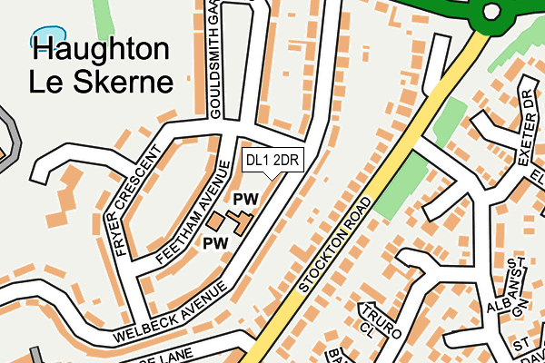 DL1 2DR map - OS OpenMap – Local (Ordnance Survey) DL1 2DR map - OS OpenMap – Local (Ordnance Survey)