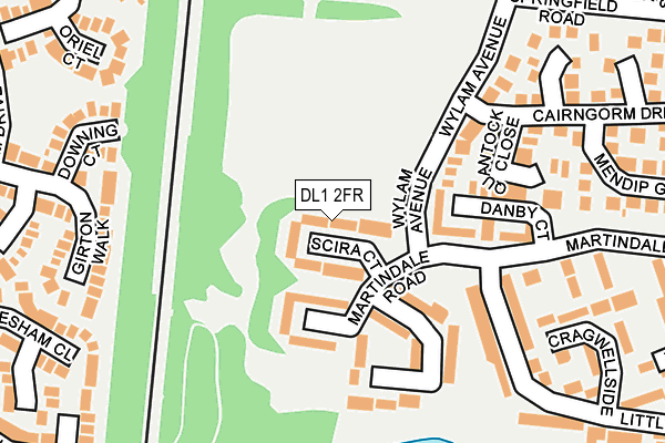 DL1 2FR map - OS OpenMap – Local (Ordnance Survey) DL1 2FR map - OS OpenMap – Local (Ordnance Survey)