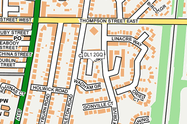 DL1 2GQ map - OS OpenMap – Local (Ordnance Survey) DL1 2GQ map - OS OpenMap – Local (Ordnance Survey)