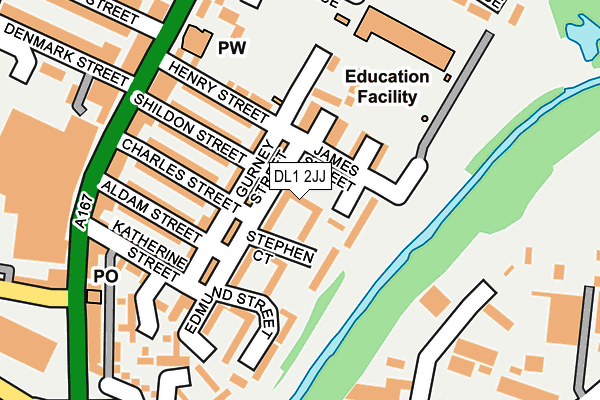 DL1 2JJ map - OS OpenMap – Local (Ordnance Survey) DL1 2JJ map - OS OpenMap – Local (Ordnance Survey)