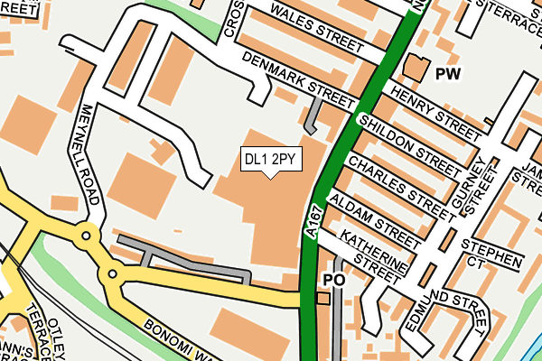 DL1 2PY map - OS OpenMap – Local (Ordnance Survey) DL1 2PY map - OS OpenMap – Local (Ordnance Survey)