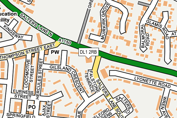DL1 2RB map - OS OpenMap – Local (Ordnance Survey) DL1 2RB map - OS OpenMap – Local (Ordnance Survey)