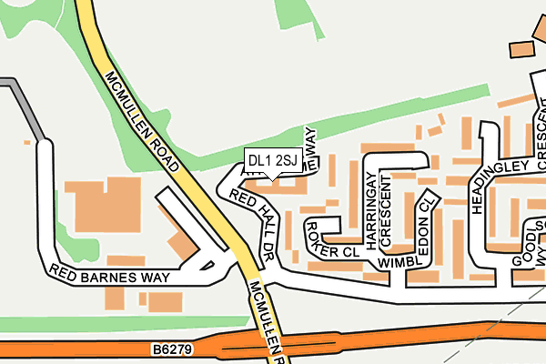 DL1 2SJ map - OS OpenMap – Local (Ordnance Survey) DL1 2SJ map - OS OpenMap – Local (Ordnance Survey)