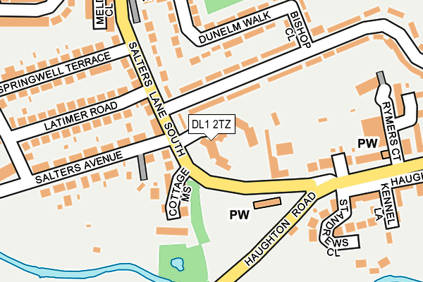 DL1 2TZ map - OS OpenMap – Local (Ordnance Survey) DL1 2TZ map - OS OpenMap – Local (Ordnance Survey)