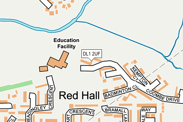 DL1 2UF map - OS OpenMap – Local (Ordnance Survey) DL1 2UF map - OS OpenMap – Local (Ordnance Survey)