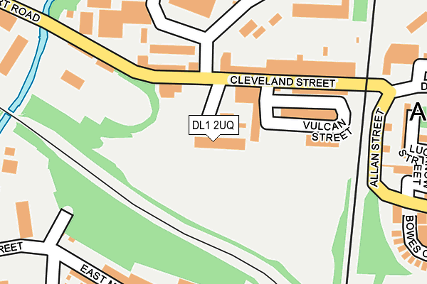 DL1 2UQ map - OS OpenMap – Local (Ordnance Survey) DL1 2UQ map - OS OpenMap – Local (Ordnance Survey)