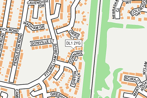 DL1 2YG map - OS OpenMap – Local (Ordnance Survey)