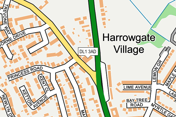 DL1 3AD map - OS OpenMap – Local (Ordnance Survey) DL1 3AD map - OS OpenMap – Local (Ordnance Survey)