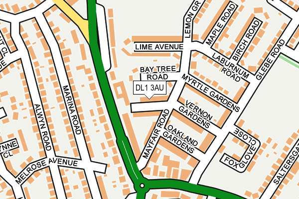 DL1 3AU map - OS OpenMap – Local (Ordnance Survey) DL1 3AU map - OS OpenMap – Local (Ordnance Survey)