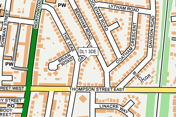 DL1 3DE map - OS OpenMap – Local (Ordnance Survey) DL1 3DE map - OS OpenMap – Local (Ordnance Survey)