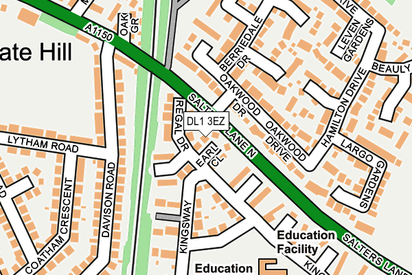 DL1 3EZ map - OS OpenMap – Local (Ordnance Survey) DL1 3EZ map - OS OpenMap – Local (Ordnance Survey)