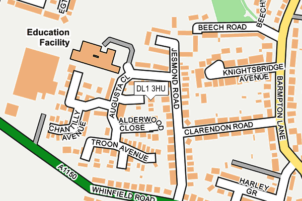 DL1 3HU map - OS OpenMap – Local (Ordnance Survey) DL1 3HU map - OS OpenMap – Local (Ordnance Survey)