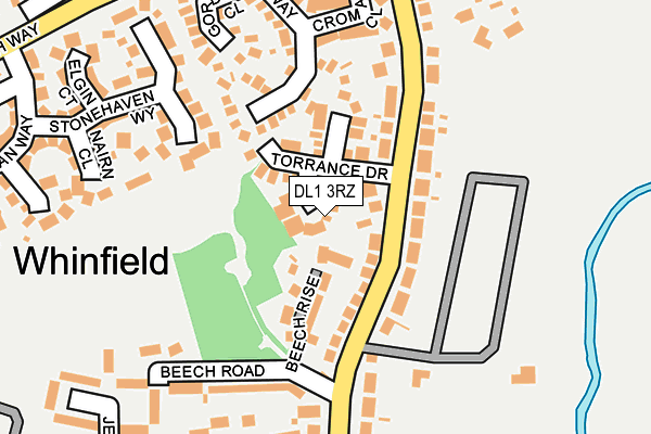 DL1 3RZ map - OS OpenMap – Local (Ordnance Survey) DL1 3RZ map - OS OpenMap – Local (Ordnance Survey)