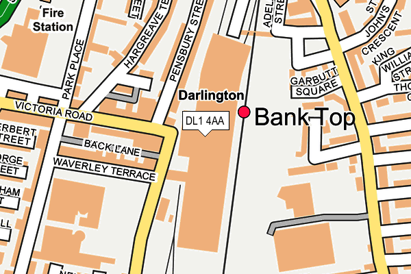 DL1 4AA map - OS OpenMap – Local (Ordnance Survey) DL1 4AA map - OS OpenMap – Local (Ordnance Survey)