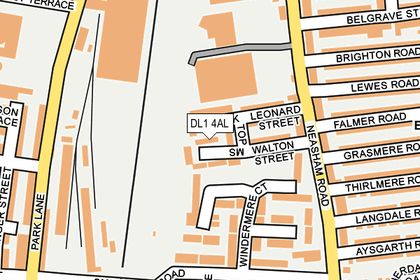 DL1 4AL map - OS OpenMap – Local (Ordnance Survey) DL1 4AL map - OS OpenMap – Local (Ordnance Survey)