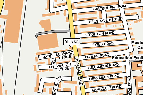DL1 4AQ map - OS OpenMap – Local (Ordnance Survey) DL1 4AQ map - OS OpenMap – Local (Ordnance Survey)