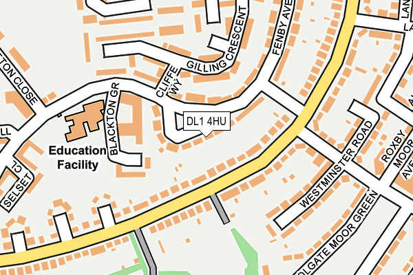 DL1 4HU map - OS OpenMap – Local (Ordnance Survey) DL1 4HU map - OS OpenMap – Local (Ordnance Survey)