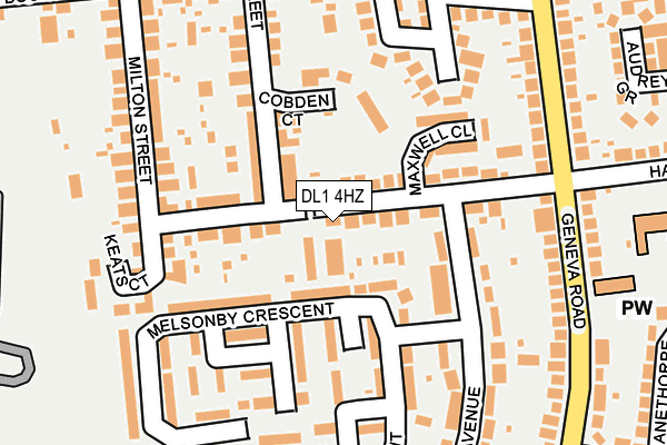 DL1 4HZ map - OS OpenMap – Local (Ordnance Survey) DL1 4HZ map - OS OpenMap – Local (Ordnance Survey)