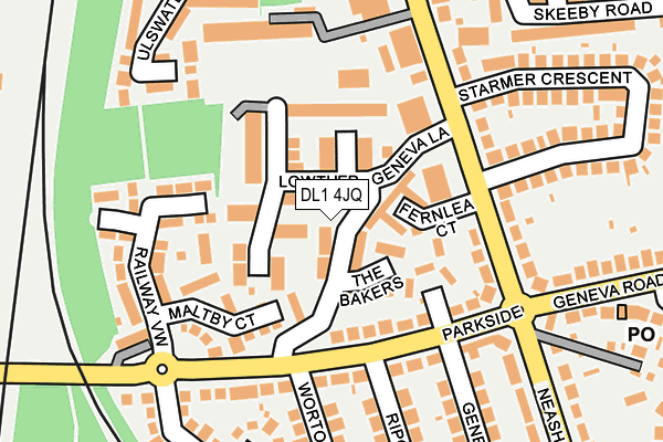 DL1 4JQ map - OS OpenMap – Local (Ordnance Survey) DL1 4JQ map - OS OpenMap – Local (Ordnance Survey)