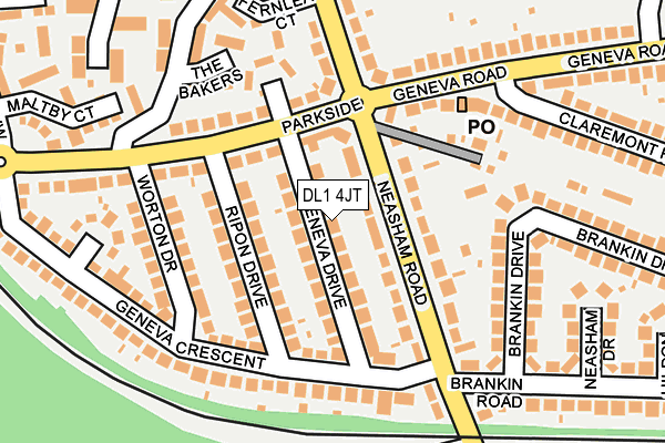 DL1 4JT map - OS OpenMap – Local (Ordnance Survey) DL1 4JT map - OS OpenMap – Local (Ordnance Survey)
