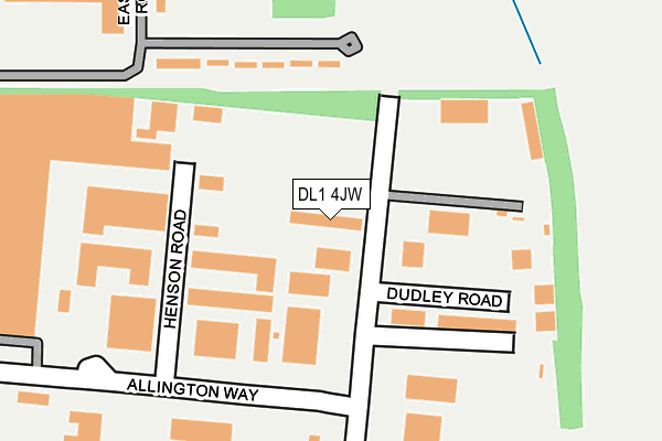 DL1 4JW map - OS OpenMap – Local (Ordnance Survey) DL1 4JW map - OS OpenMap – Local (Ordnance Survey)
