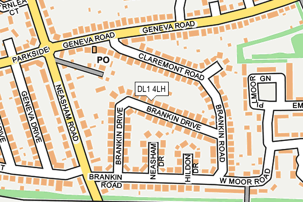 DL1 4LH map - OS OpenMap – Local (Ordnance Survey) DL1 4LH map - OS OpenMap – Local (Ordnance Survey)