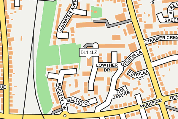 DL1 4LZ map - OS OpenMap – Local (Ordnance Survey) DL1 4LZ map - OS OpenMap – Local (Ordnance Survey)