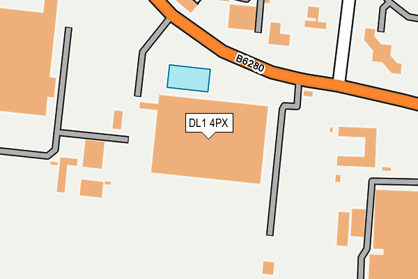 DL1 4PX map - OS OpenMap – Local (Ordnance Survey) DL1 4PX map - OS OpenMap – Local (Ordnance Survey)