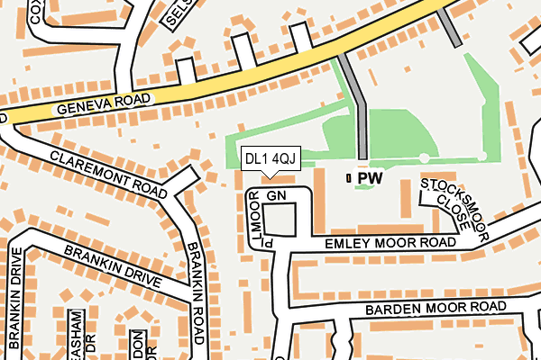 DL1 4QJ map - OS OpenMap – Local (Ordnance Survey) DL1 4QJ map - OS OpenMap – Local (Ordnance Survey)