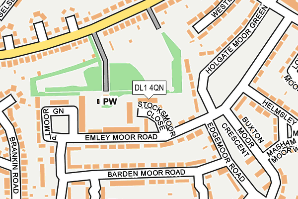 DL1 4QN map - OS OpenMap – Local (Ordnance Survey) DL1 4QN map - OS OpenMap – Local (Ordnance Survey)