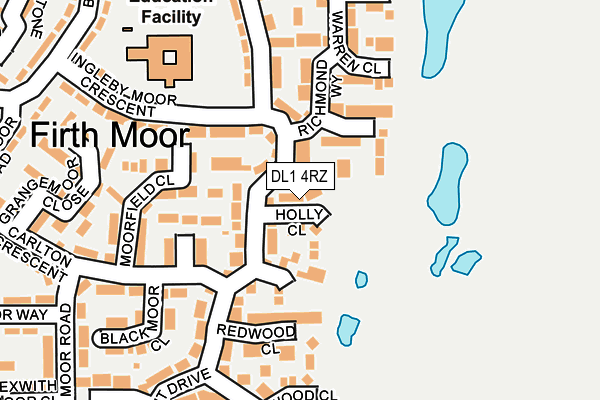 DL1 4RZ map - OS OpenMap – Local (Ordnance Survey) DL1 4RZ map - OS OpenMap – Local (Ordnance Survey)