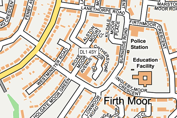 DL1 4SY map - OS OpenMap – Local (Ordnance Survey) DL1 4SY map - OS OpenMap – Local (Ordnance Survey)