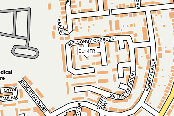 DL1 4TR map - OS OpenMap – Local (Ordnance Survey) DL1 4TR map - OS OpenMap – Local (Ordnance Survey)
